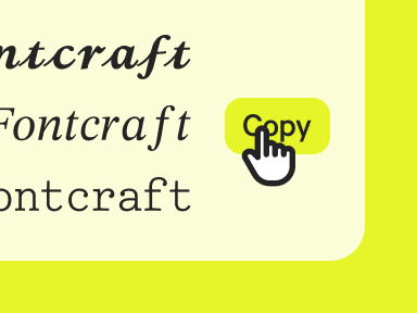 Copy your favorite italic style