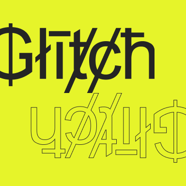 Como são as letras glitch