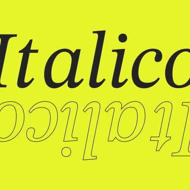 Como são as letras em itálico