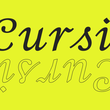 Cómo se ven las letras cursivas