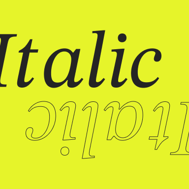 What italic text looks like