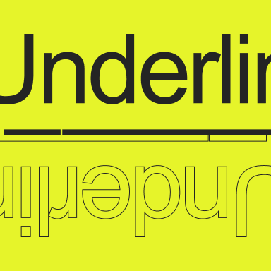 What underline text looks like